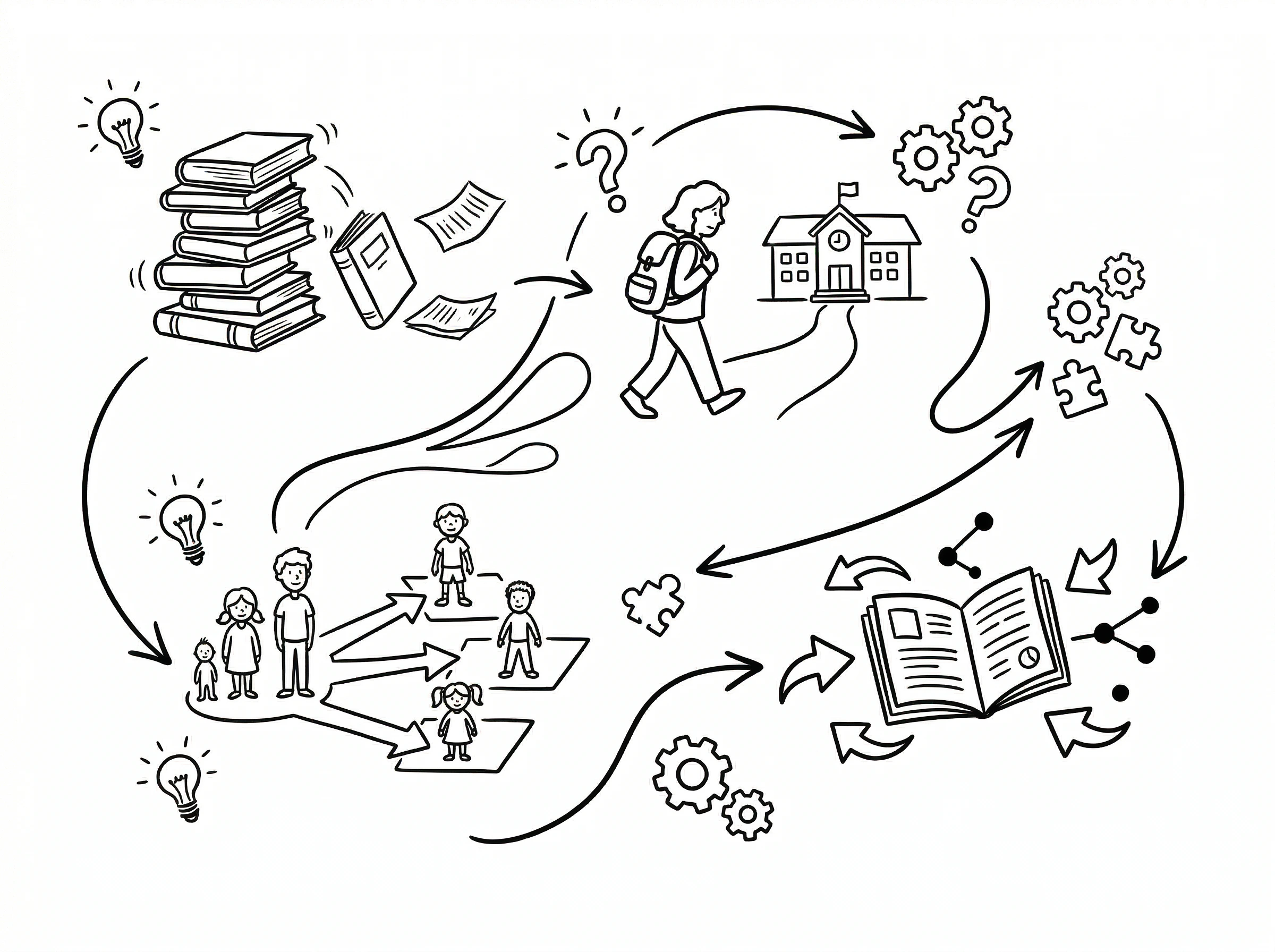 Education system illustration