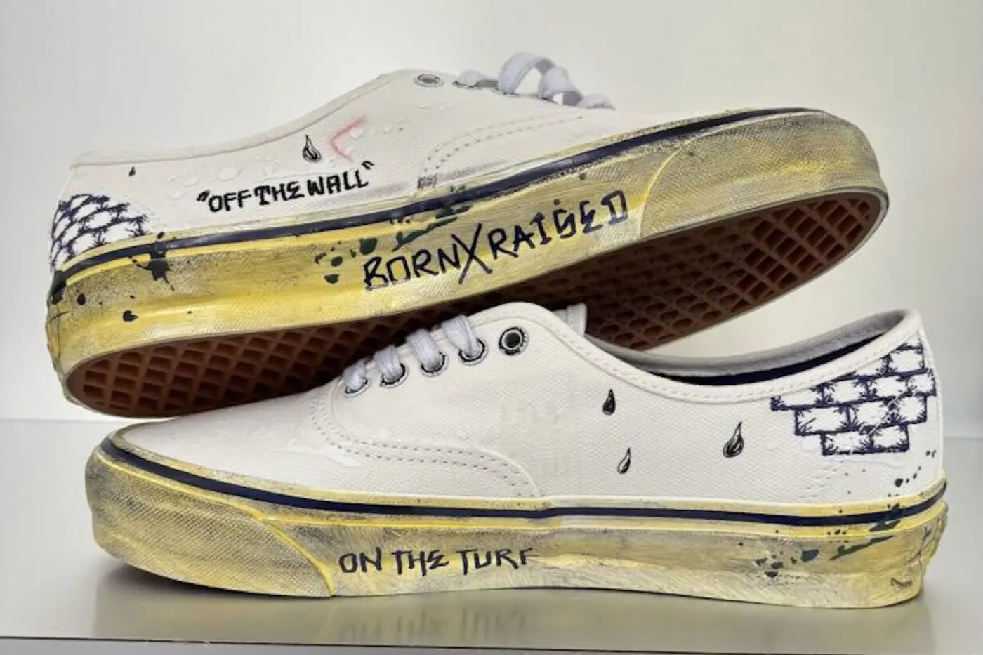Distressed canvas Authentic 44 sneaker from the Born X Raised and Vans Mexico City exclusive run