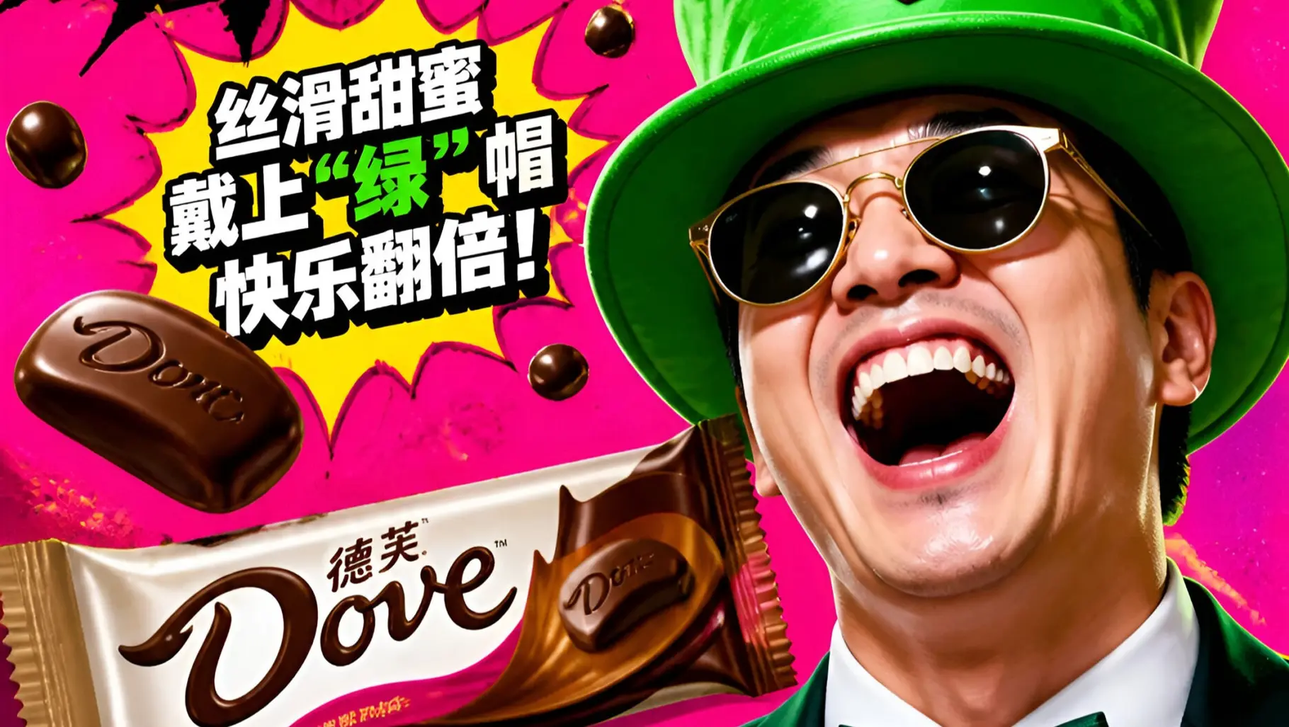 Screenshot from Dove China's Qixi campaign video showing the gift exchange scene