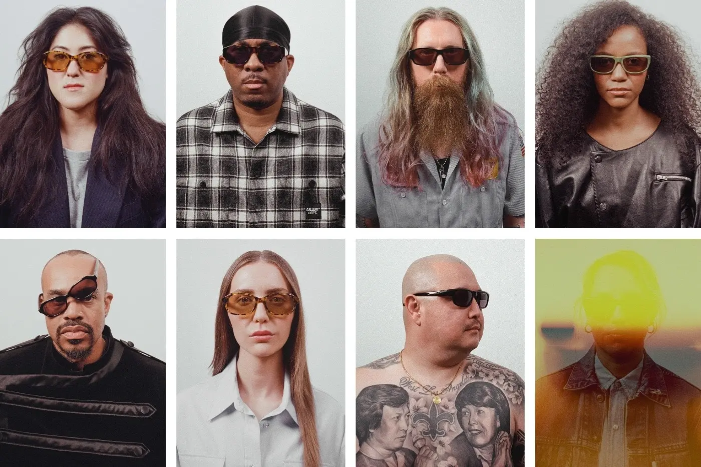 Gallery Dept. debut eyewear collection featuring acetate frames displayed against studio backdrop