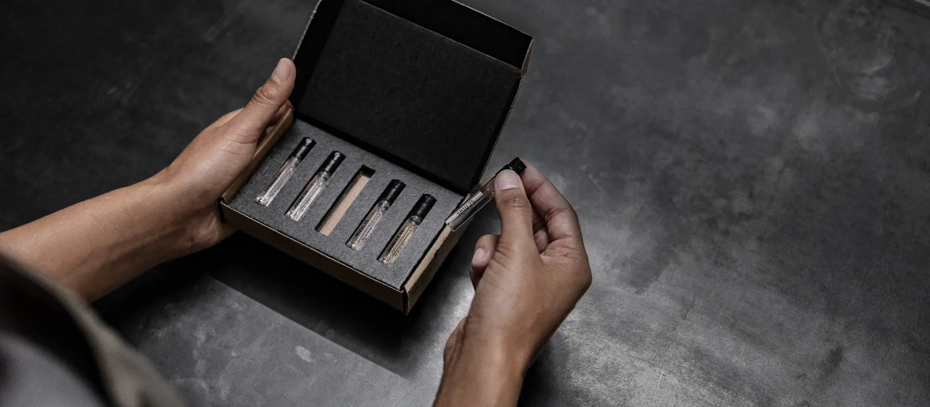 Le Labo Discovery Set bottles arranged in retail display